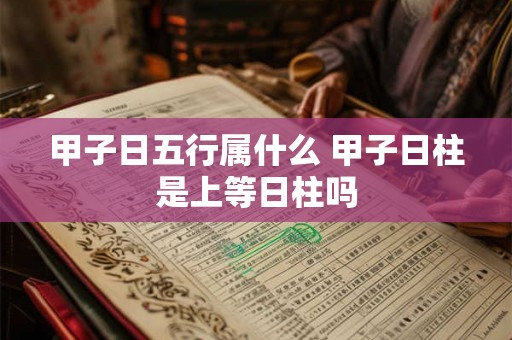 甲子日五行属什么 甲子日柱是上等日柱吗 甲子日五行属什么 甲子日柱是上等日柱吗