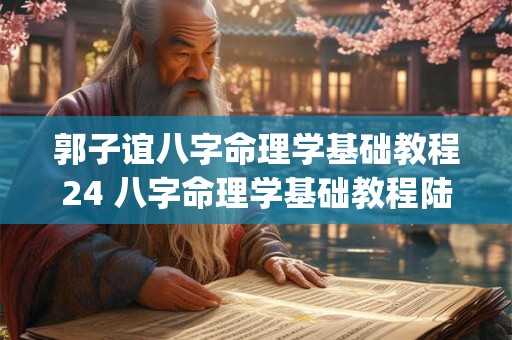 郭子谊八字命理学基础教程24 八字命理学基础教程陆致极pdf 郭子谊八字命理学基础教程24 八字命理学基础教程陆致极pdf