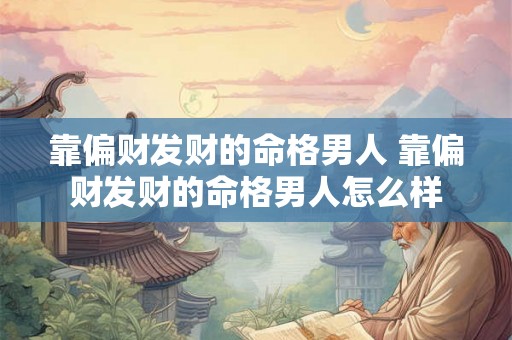 靠偏财发财的命格男人 靠偏财发财的命格男人怎么样 靠偏财发财的命格男人 靠偏财发财的命格男人怎么样