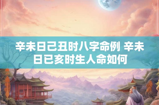 辛未日己丑时八字命例 辛未日已亥时生人命如何 辛未日己丑时八字命例 辛未日已亥时生人命如何