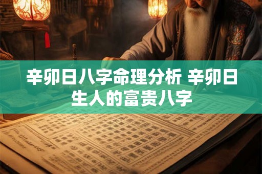 辛卯日八字命理分析 辛卯日生人的富贵八字 辛卯日八字命理分析 辛卯日生人的富贵八字