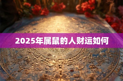 2025年属鼠的人财运如何 2025年属鼠的人财运如何