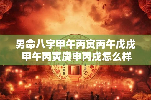 男命八字甲午丙寅丙午戊戌 甲午丙寅庚申丙戌怎么样 男命八字甲午丙寅丙午戊戌 甲午丙寅庚申丙戌怎么样