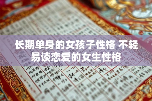 长期单身的女孩子性格 不轻易谈恋爱的女生性格