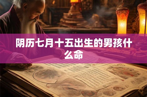 阴历七月十五出生的男孩什么命