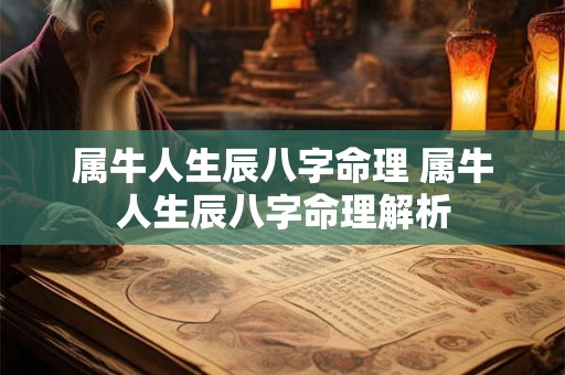 属牛人生辰八字命理 属牛人生辰八字命理解析