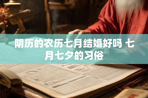 阴历的农历七月结婚好吗 七月七夕的习俗 阴历的农历七月结婚好吗 七月七夕的习俗