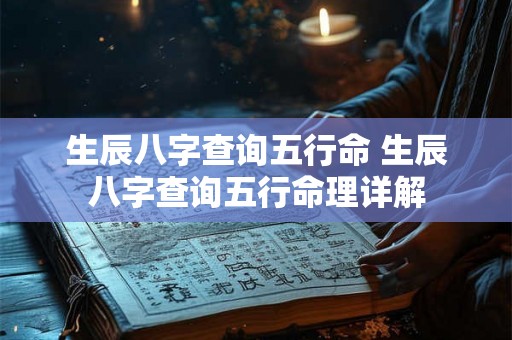 生辰八字查询五行命 生辰八字查询五行命理详解 生辰八字查询五行命 生辰八字查询五行命理详解