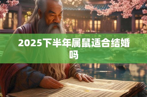 2025下半年属鼠适合结婚吗 2025下半年属鼠适合结婚吗
