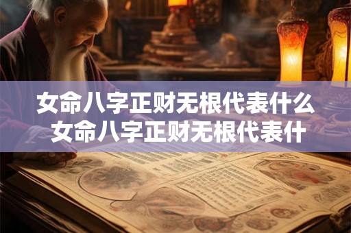 女命八字正财无根代表什么 女命八字正财无根代表什么意思 女命八字正财无根代表什么 女命八字正财无根代表什么意思