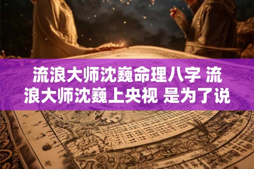流浪大师沈巍命理八字 流浪大师沈巍上央视 是为了说明什么 流浪大师沈巍命理八字 流浪大师沈巍上央视 是为了说明什么