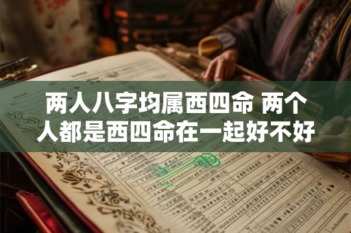 两人八字均属西四命 两个人都是西四命在一起好不好 两人八字均属西四命 两个人都是西四命在一起好不好