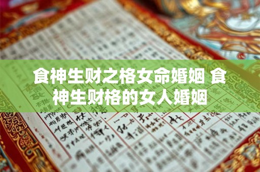 食神生财之格女命婚姻 食神生财格的女人婚姻 食神生财之格女命婚姻 食神生财格的女人婚姻