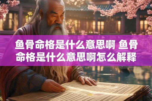 鱼骨命格是什么意思啊 鱼骨命格是什么意思啊怎么解释 鱼骨命格是什么意思啊 鱼骨命格是什么意思啊怎么解释