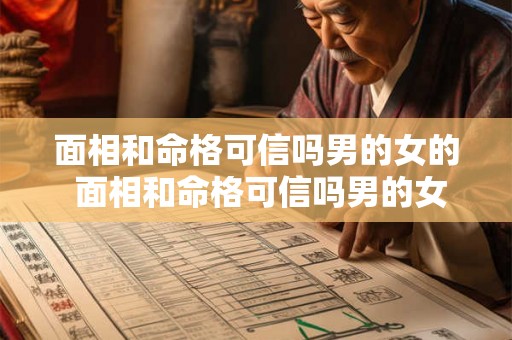 面相和命格可信吗男的女的 面相和命格可信吗男的女的都一样