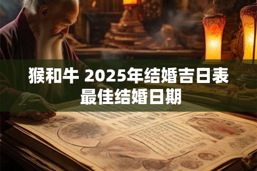 猴和牛 2025年结婚吉日表 最佳结婚日期 猴和牛 2025年结婚吉日表 最佳结婚日期
