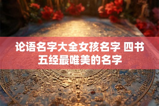 论语名字大全女孩名字 四书五经最唯美的名字