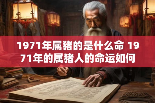 1971年属猪的是什么命 1971年的属猪人的命运如何 1971年属猪的是什么命 1971年的属猪人的命运如何