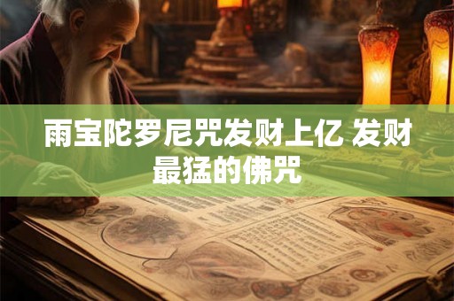 雨宝陀罗尼咒发财上亿 发财最猛的佛咒 雨宝陀罗尼咒发财上亿 发财最猛的佛咒