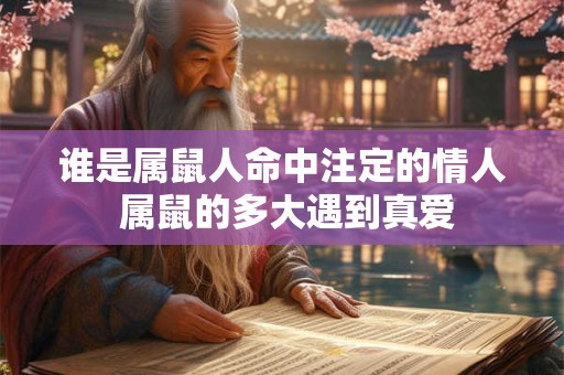 谁是属鼠人命中注定的情人 属鼠的多大遇到真爱 谁是属鼠人命中注定的情人 属鼠的多大遇到真爱