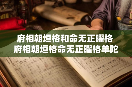 府相朝垣格和命无正曜格 府相朝垣格命无正曜格羊陀夹命格禄逢冲破格详解 府相朝垣格和命无正曜格 府相朝垣格命无正曜格羊陀夹命格禄逢冲破格详解