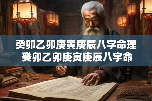 癸卯乙卯庚寅庚辰八字命理 癸卯乙卯庚寅庚辰八字命理解析