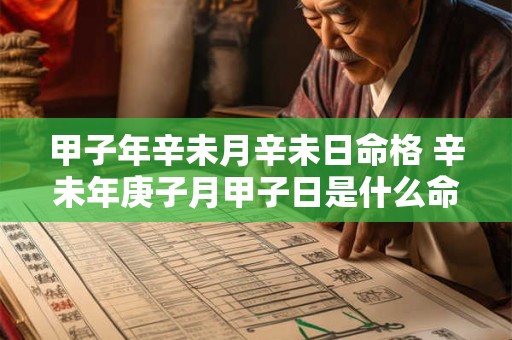 甲子年辛未月辛未日命格 辛未年庚子月甲子日是什么命 甲子年辛未月辛未日命格 辛未年庚子月甲子日是什么命