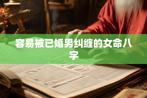 容易被已婚男纠缠的女命八字