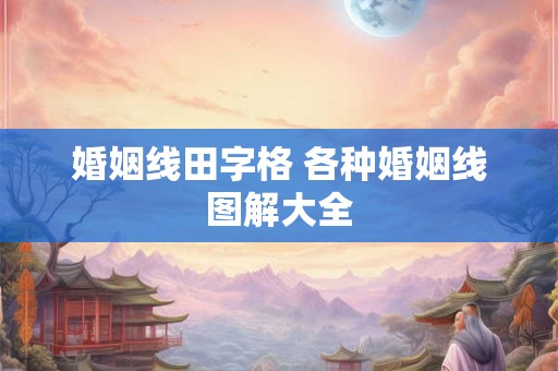 婚姻线田字格 各种婚姻线图解大全 婚姻线田字格 各种婚姻线图解大全