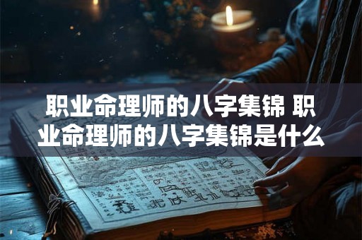 职业命理师的八字集锦 职业命理师的八字集锦是什么 职业命理师的八字集锦 职业命理师的八字集锦是什么