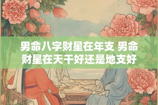 男命八字财星在年支 男命财星在天干好还是地支好 男命八字财星在年支 男命财星在天干好还是地支好