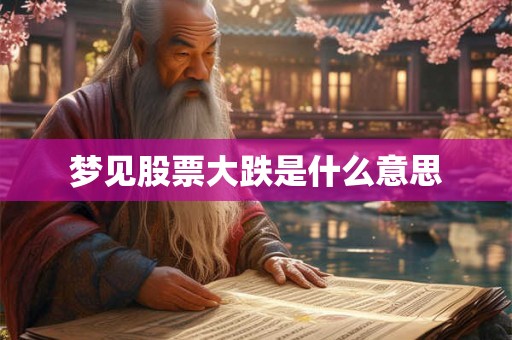 梦见股票大跌是什么意思 梦见股票大跌是什么意思