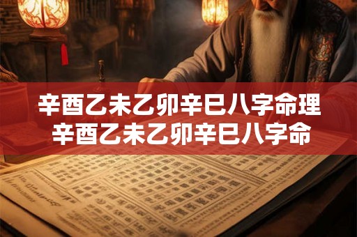 辛酉乙未乙卯辛巳八字命理 辛酉乙未乙卯辛巳八字命理详解 辛酉乙未乙卯辛巳八字命理 辛酉乙未乙卯辛巳八字命理详解