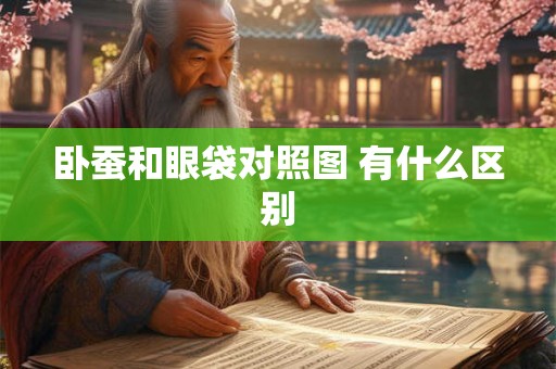 卧蚕和眼袋对照图 有什么区别 卧蚕和眼袋对照图 有什么区别