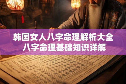 韩国女人八字命理解析大全 八字命理基础知识详解 韩国女人八字命理解析大全 八字命理基础知识详解
