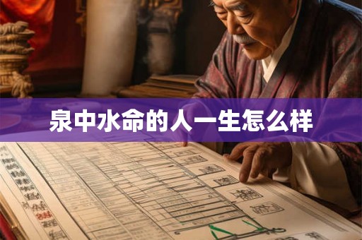 泉中水命的人一生怎么样 泉中水命的人一生怎么样