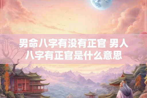 男命八字有没有正官 男人八字有正官是什么意思 男命八字有没有正官 男人八字有正官是什么意思