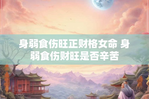 身弱食伤旺正财格女命 身弱食伤财旺是否辛苦 身弱食伤旺正财格女命 身弱食伤财旺是否辛苦