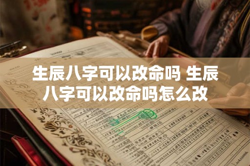 生辰八字可以改命吗 生辰八字可以改命吗怎么改 生辰八字可以改命吗 生辰八字可以改命吗怎么改