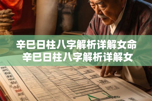 辛巳日柱八字解析详解女命 辛巳日柱八字解析详解女命婚姻 辛巳日柱八字解析详解女命 辛巳日柱八字解析详解女命婚姻