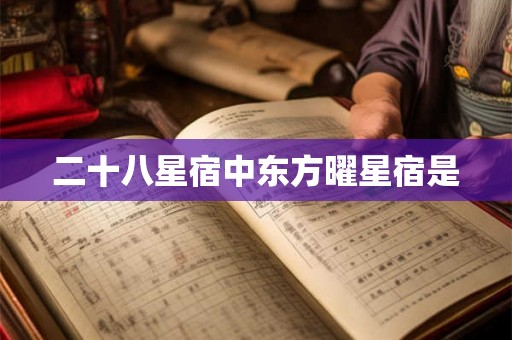 二十八星宿中东方曜星宿是 二十八星宿中东方曜星宿是