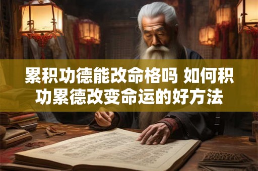 累积功德能改命格吗 如何积功累德改变命运的好方法 累积功德能改命格吗 如何积功累德改变命运的好方法