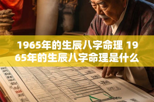 1965年的生辰八字命理 1965年的生辰八字命理是什么 1965年的生辰八字命理 1965年的生辰八字命理是什么