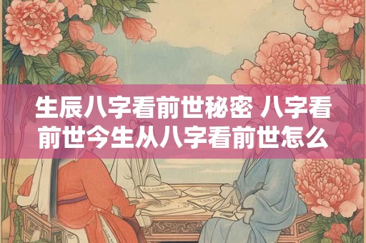 生辰八字看前世秘密 八字看前世今生从八字看前世怎么看 生辰八字看前世秘密 八字看前世今生从八字看前世怎么看