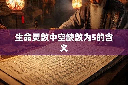 生命灵数中空缺数为5的含义 生命灵数中空缺数为5的含义