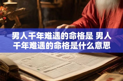 男人千年难遇的命格是 男人千年难遇的命格是什么意思 男人千年难遇的命格是 男人千年难遇的命格是什么意思