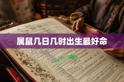 属鼠几日几时出生最好命 属鼠几日几时出生最好命