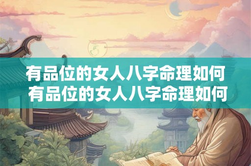 有品位的女人八字命理如何 有品位的女人八字命理如何呢 有品位的女人八字命理如何 有品位的女人八字命理如何呢