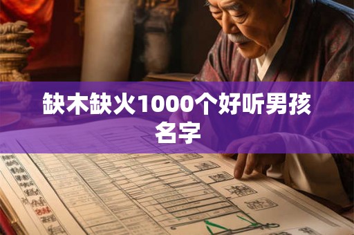 缺木缺火1000个好听男孩名字 缺木缺火1000个好听男孩名字