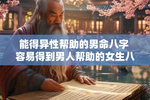 能得异性帮助的男命八字 容易得到男人帮助的女生八字 能得异性帮助的男命八字 容易得到男人帮助的女生八字
